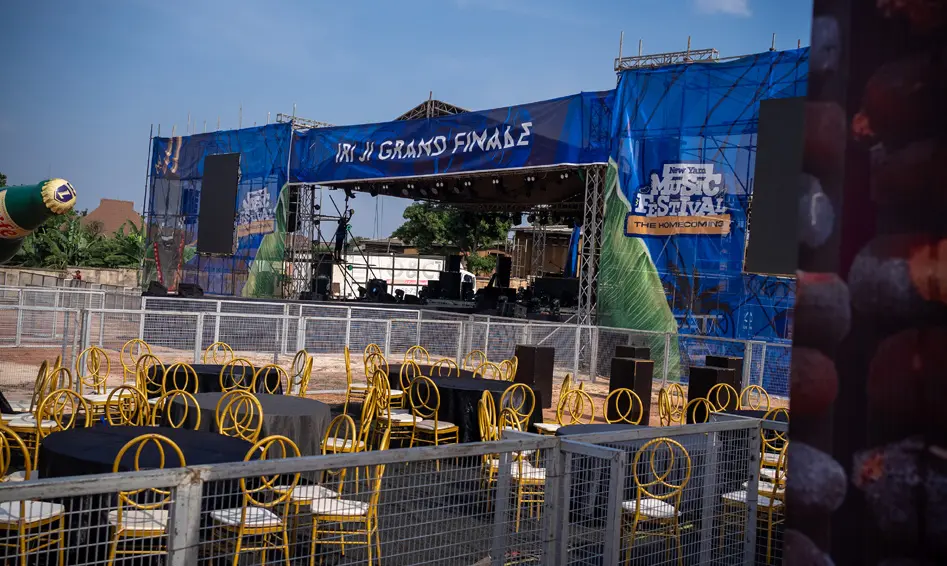 Stage prepared for a previous festival programme